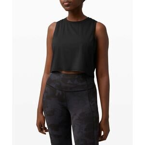 Lululemon Muscle Love Crop Tank *Tough Black-  8